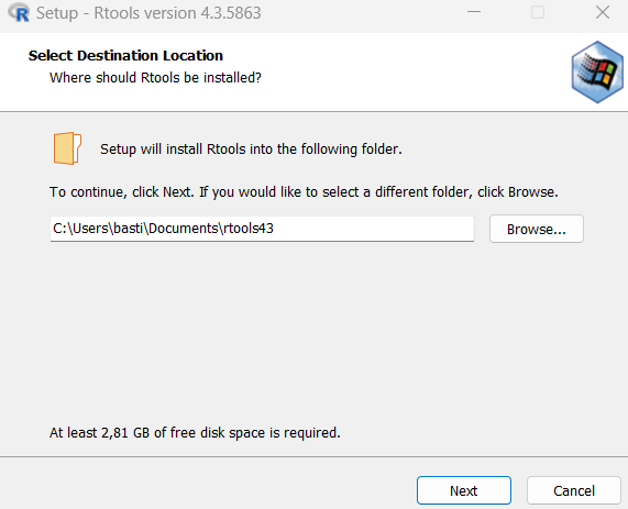 Installation Rtools