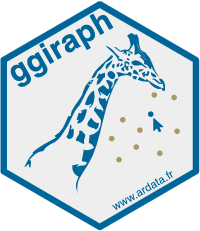 ggiraph hexagonal logo